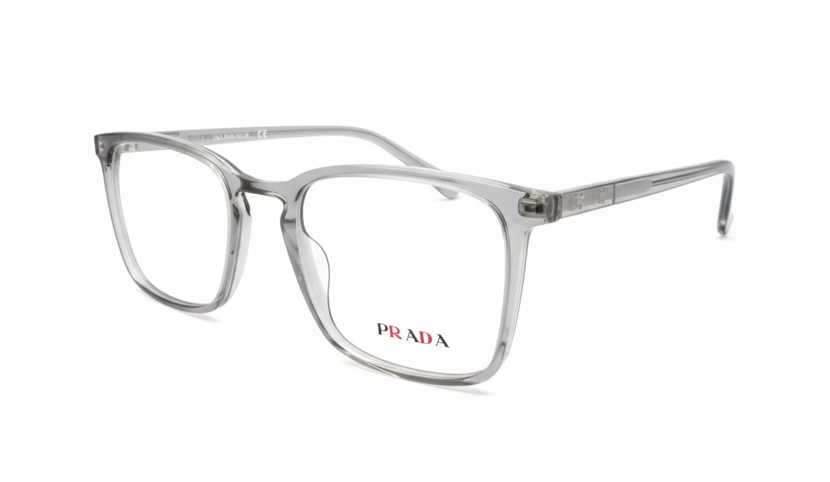 Prada Transparent Square Eyeglasses color- Grey - Image 2