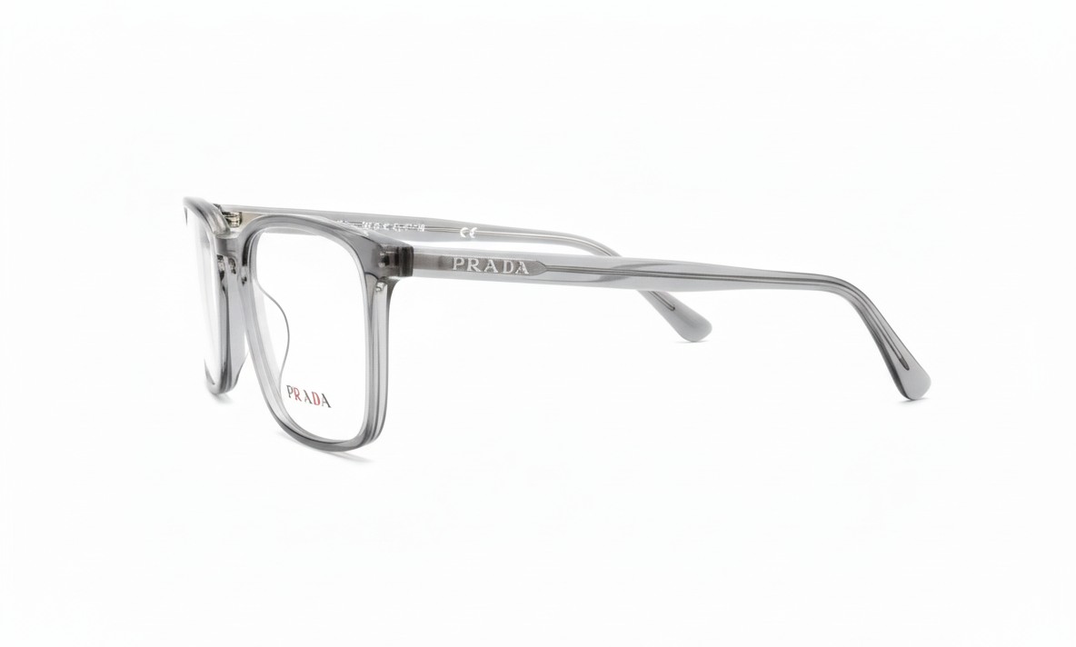 Prada Transparent Square Eyeglasses color- Grey - Image 4